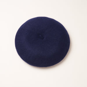 French Beret, Wool in navy-