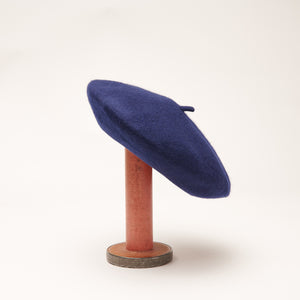 French Beret, Wool in navy-Accessories
