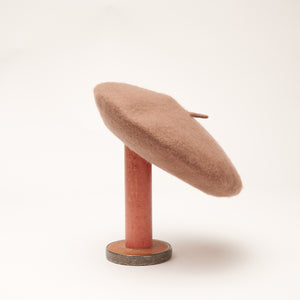 French Beret, Wool in camel-