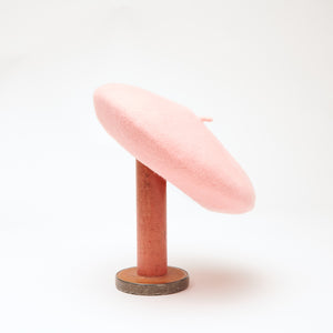French Beret, Wool in pink-Accessories