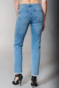 Tractr Jeans, High Rise Slim Straight in Medium Wash-Bottoms