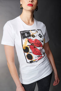By Jodi, Cotton, Boss Lady T-Shirt in white-Tops