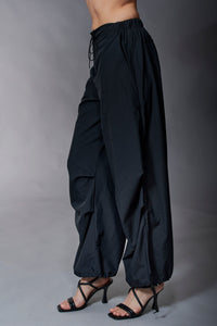Tractr Jeans, Parachute Pants in Black-New Bottoms