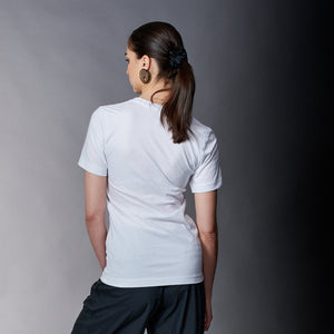 By Jodi, Cotton, Spring Fling T-Shirt in white-New Tops