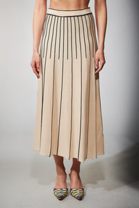 Aldo Martins, Sustainable Knit, Oslo Maxi Skirt in Eggshell-New High End