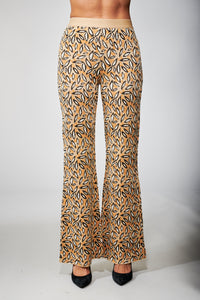 Aldo Martins, Knit, Kalis Trouser in Whimsical Leaf Print-Printed Pants