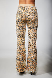 Aldo Martins, Knit, Kalis Trouser in Whimsical Leaf Print-Printed Pants