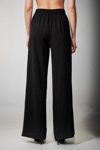 Aldo Martins, Niao Trousers in Crinkled Black-New Bottoms