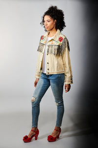 Aratta, Denim, Country Queen Embellished Jacket-Embellished Denim Jackets