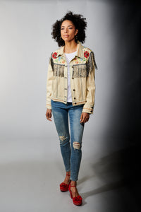Aratta, Denim, Country Queen Embellished Jacket-Promo Eligible
