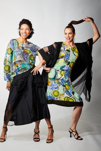 Kozan, Mesh, Jolie Midi Dress in Amazon Print-Printed Dresses