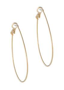 Theia Jewelry, Hoops, thin and delicate tear drop hoop earrings in Gold-New Arrivals