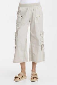 XCVI, Cotton, Femke Crop Cargo Pants in Sand-XCVI Wearables