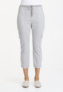 XCVI Werables, Cotton, Lilou Cargo Slim Pant in Cotton Grey-