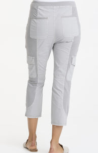 XCVI Werables, Cotton, Lilou Cargo Slim Pant in Cotton Grey-