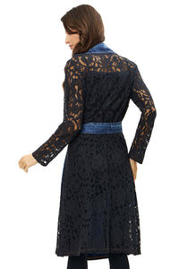 Adore, Denim Jacket with Lace Sleeves-New Arrivals