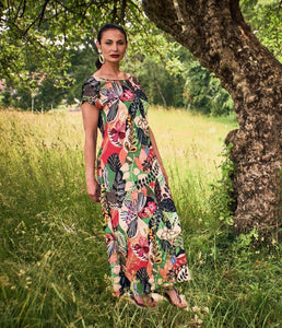 -New DressesAldo Martins, Viscose, Vera Maxi dress in Black Floral- Capjuluca Collection