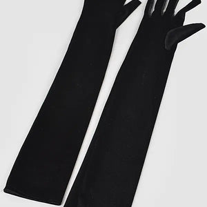 Fashion Collection, Velvet Long Opera Gloves-Gifts for the Fashionista
