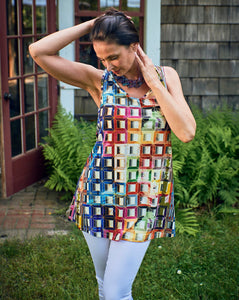 Kozan, Knit, Dakota Sleeveless Tunic in windows print-Kozan