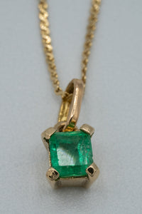 Gold, 18-karat gold Colombian emerald pendant necklace-High End Accessories