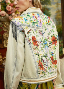 Aratta, Denim, Country Queen Embellished Jacket-Promo Eligible