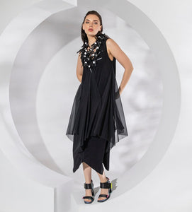 Kozan, Mesh, Mills Dress in Black Layers-Dresses