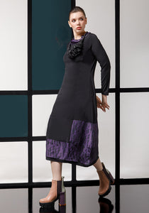 Kozan, Illusion, Alya Midi Dress in Black Majesty medium=8/10