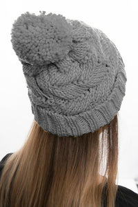 Fashion Collection, cable knit beanie with pom-Accessories