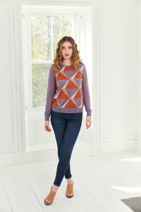 Maliparmi, Lurex Knit, diamonds puzzle print sweater-Italian Designer Collection-