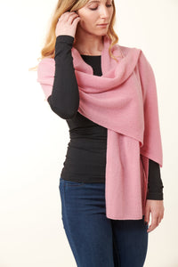 Kier & J, Cashmere long scarf in pink 77x18-