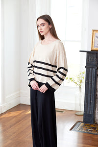 Ioanna Korbela, linen knit beach lover stripe sweater-