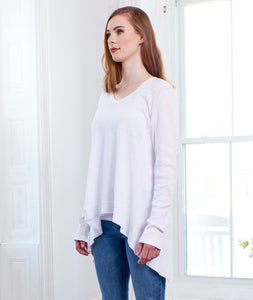 WILT, cotton long sleeve mix panel tunic-
