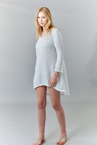 Haris Cotton, Linen Gauze tunic dress-Mini Dress