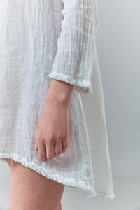 Haris Cotton, Linen Gauze tunic dress-Mini Dress