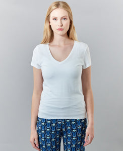 SWTR, Pima Cotton, v-neck short sleeve tee shirt-