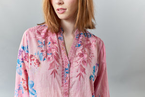 Nu Vintage, embroidered blouse with custom butterfly patch-July20