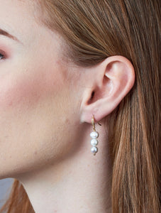-New GiftsTheia Jewelry, genuine pearl, Caroline drop earring in gray