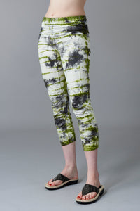 XCVI Wearables, ruched slim crop pant in tye dye-