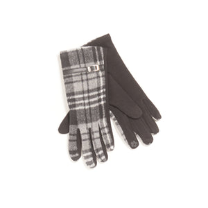 GarbolinoBoutique black plaid touchscreen ladies gloves-Promo Eligible