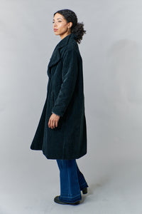 Amici for Baci, Cotton double breasted overcoat in wale cord-Promo Eligible