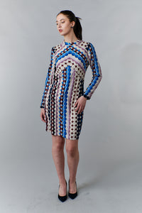 Donna Morgan bold print empire midi dress-