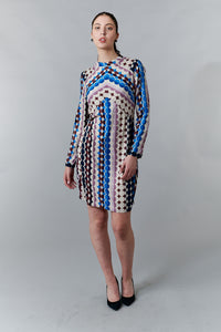 Donna Morgan bold print empire midi dress-