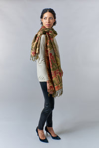 Fashion Collection Cotton Pashmina reversible scarf in elephant print-Best Sellers