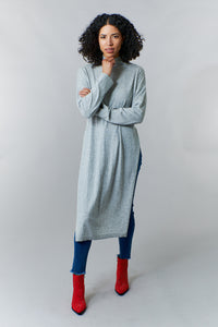 Sita Murt, Knit Tunic, high neck long tunic with side slits-Tops