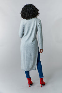 Sita Murt, Knit Tunic, high neck long tunic with side slits-High End Tops