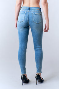 Tractr Denim, destroyed skinny jeans in light wash-Tractr Jeans