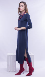 Ioanna Korbela, sustainable matte jersey maxi dress-Luxury Knitwear