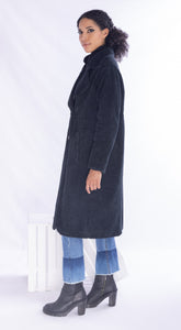 Amici for Baci, Cotton double breasted overcoat in wale cord-Promo Eligible