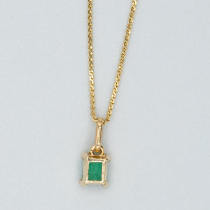 Gold, 18-karat gold Colombian emerald pendant necklace-Sale