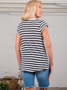 WILT, cotton short sleeve tee in stripe-